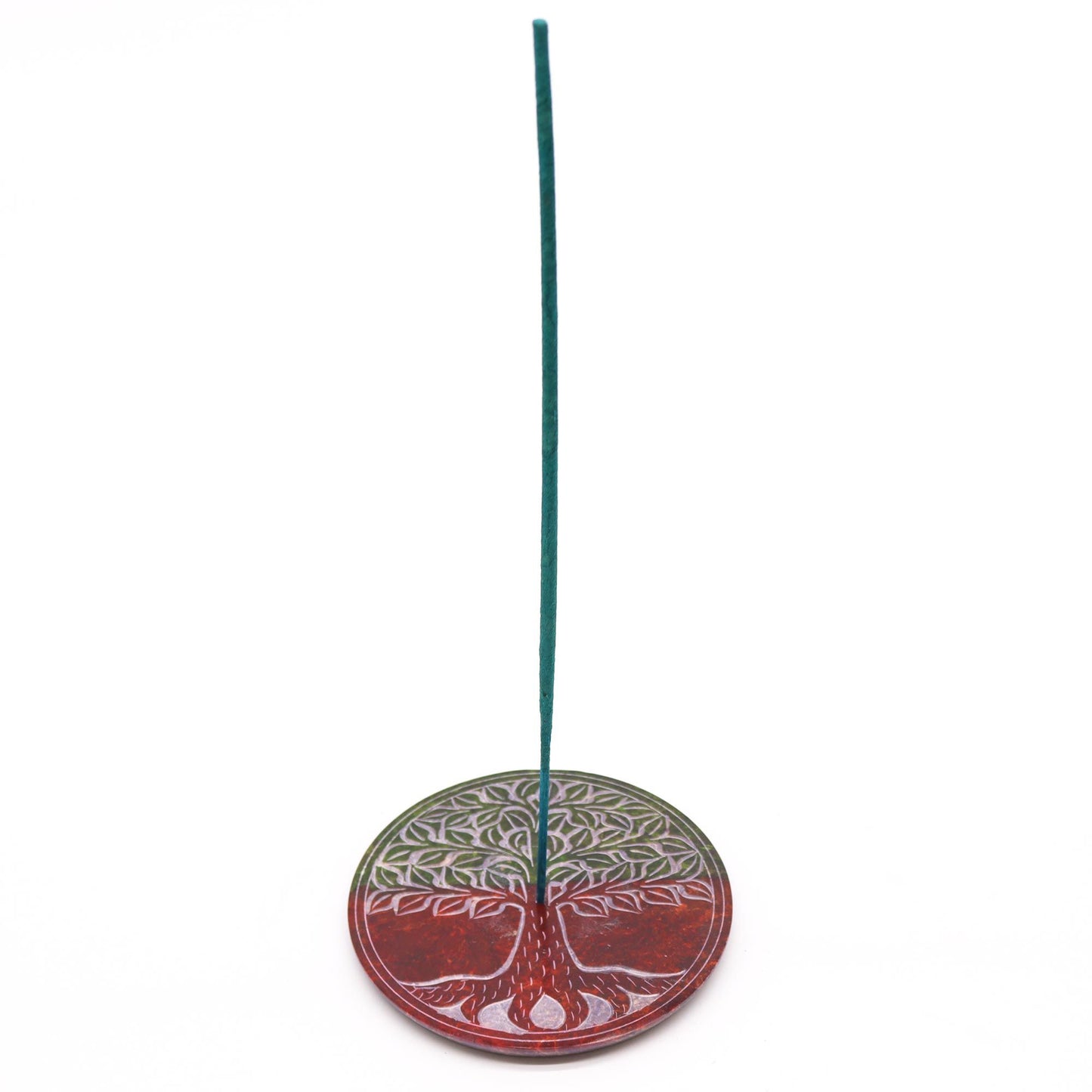 Porte-encens en stéatite — Disque arbre de vie, 10 cm — vue 3