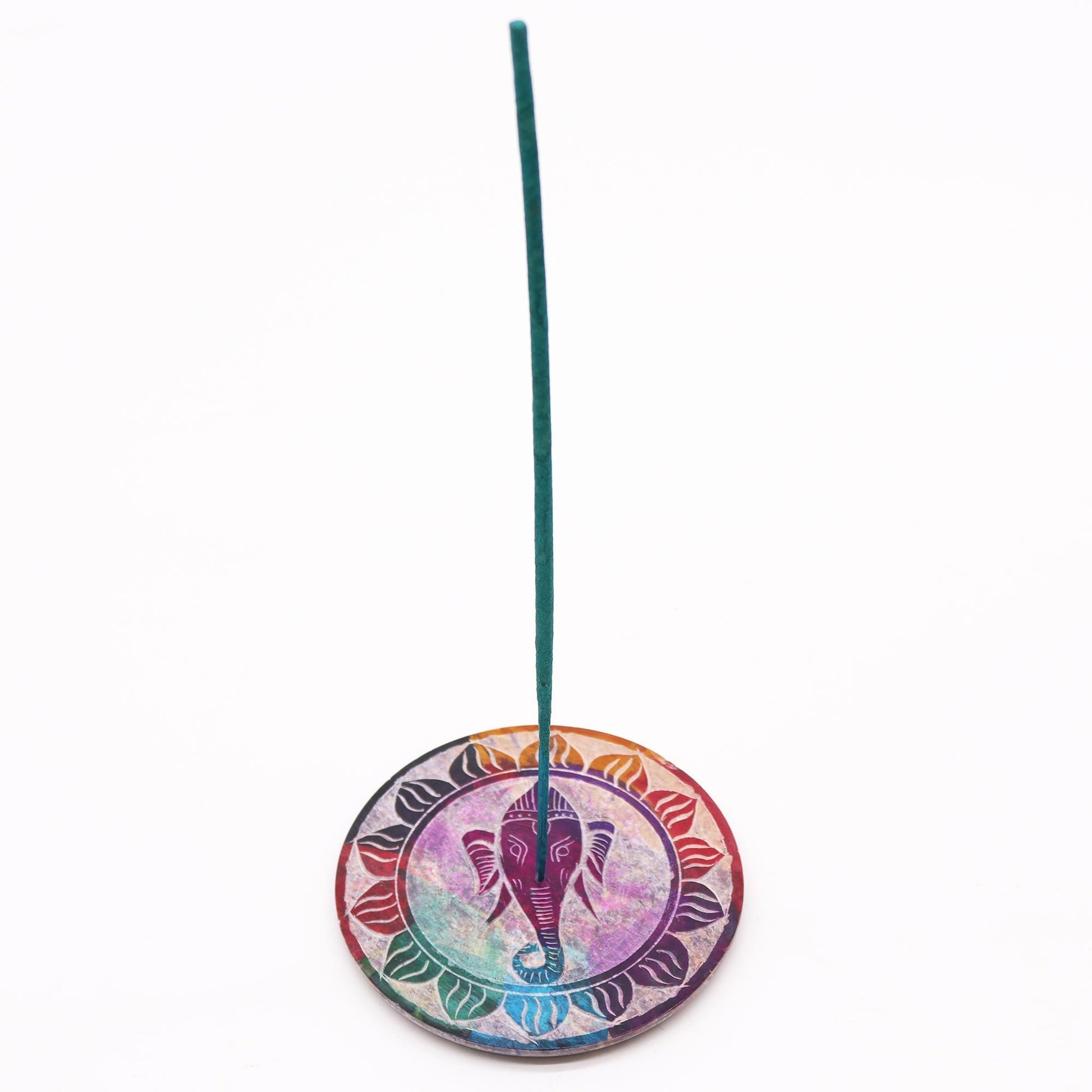Porte-encens en stéatite — Disque Ganesh, 10 cm — vue 3