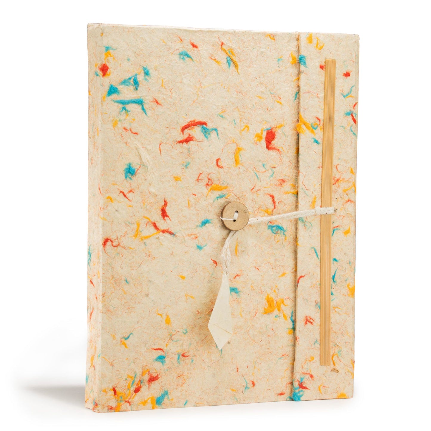 Carnet en papier lokta — Fibres de coton multicolores, 21 × 15 cm — vue 4