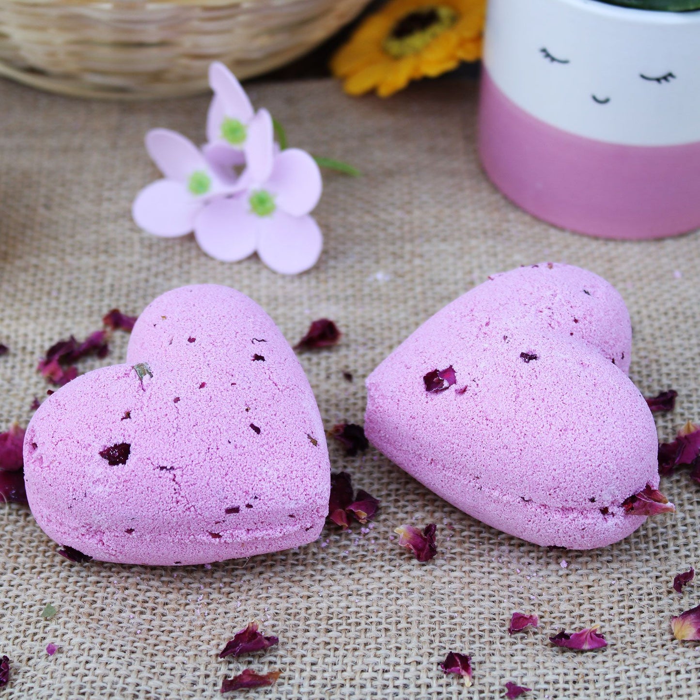 Bombe de bain cœur — Ylang-ylang & rose — vue 2