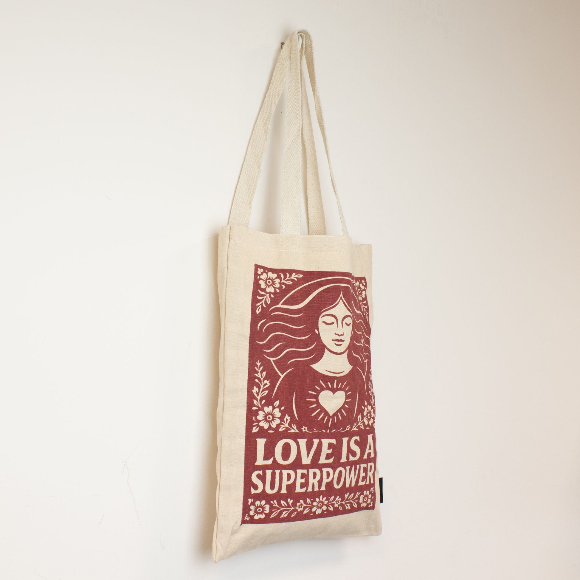 Sac tote — L’amour est un super-pouvoir, coton naturel — vue 2