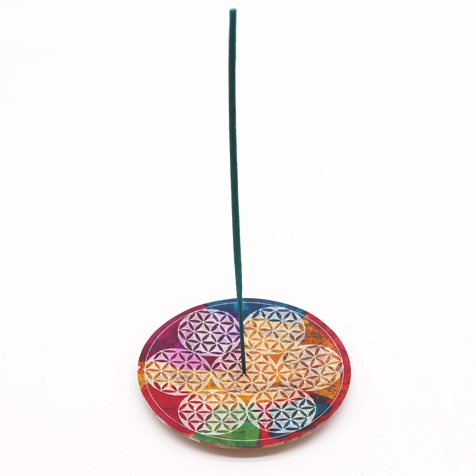Porte-encens en stéatite — Disque aux sept fleurs de vie, 12 cm — vue 3