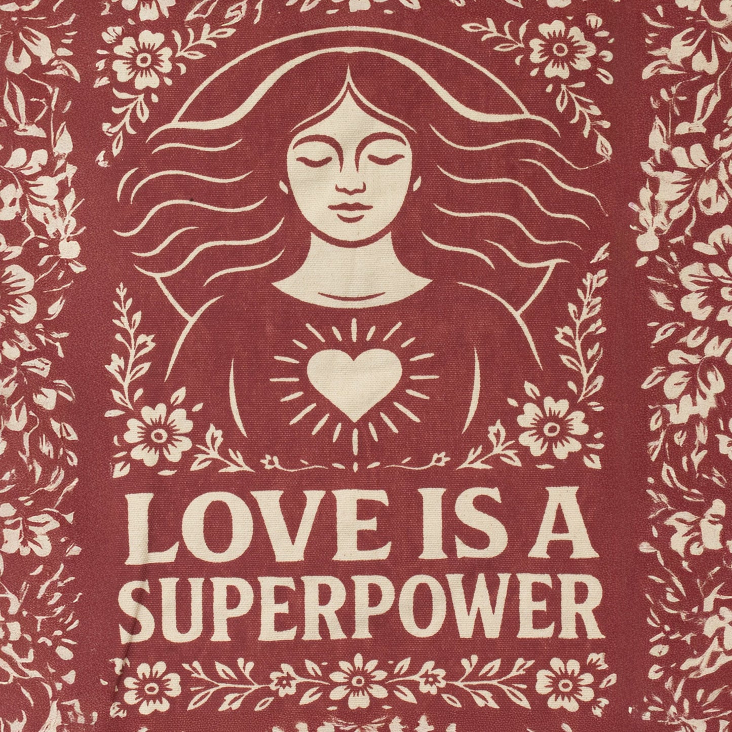 Sac tote — L’amour est un super-pouvoir, coton naturel — vue 4