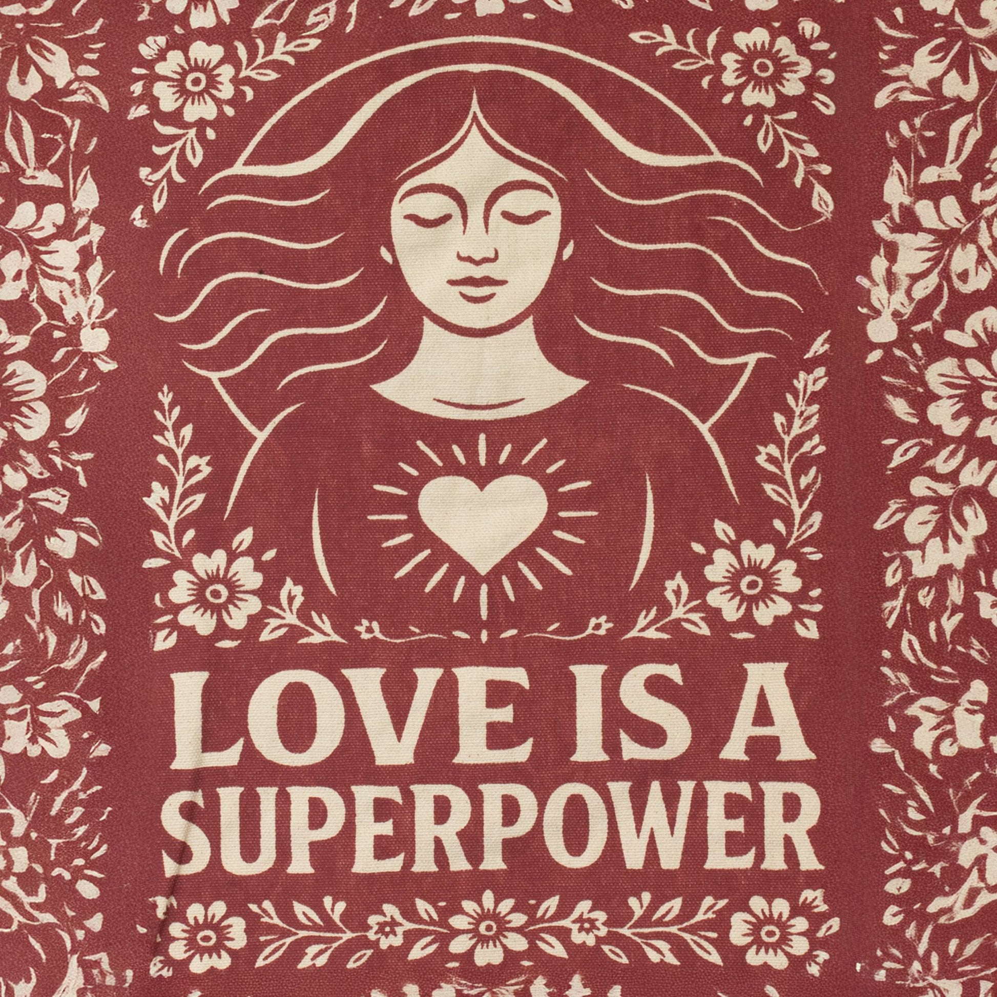 Sac tote — L’amour est un super-pouvoir, coton naturel — vue 4