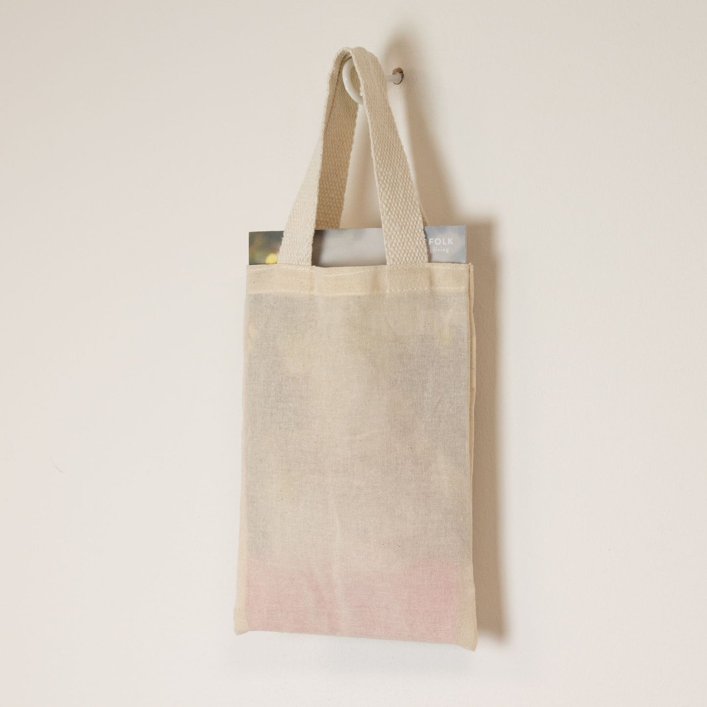 Sac tote — Mini tote uni, coton naturel, 25 × 18 cm — vue 3
