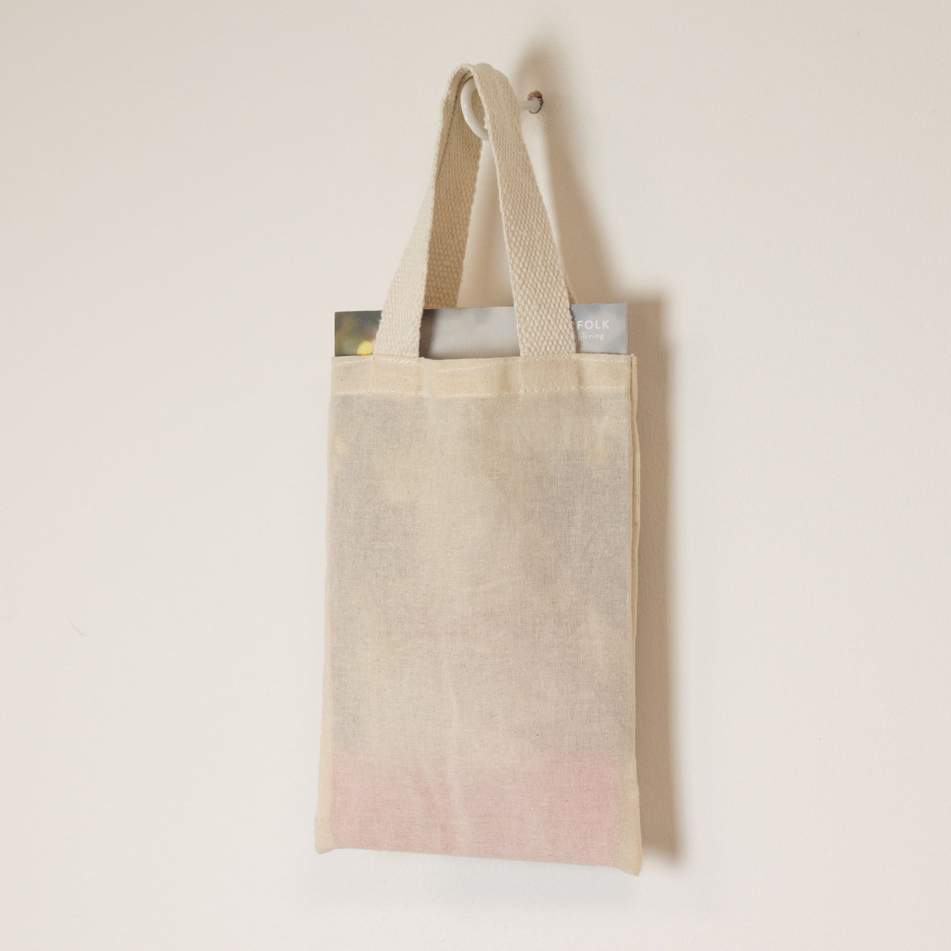 Sac tote — Mini tote uni, coton naturel, 25 × 18 cm — vue 3