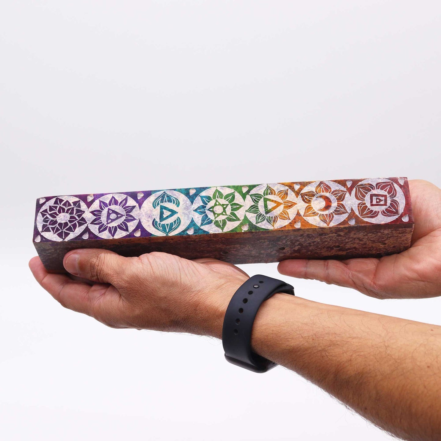 Porte-encens en stéatite — Boîte à encens chakra, 25 cm — vue 2