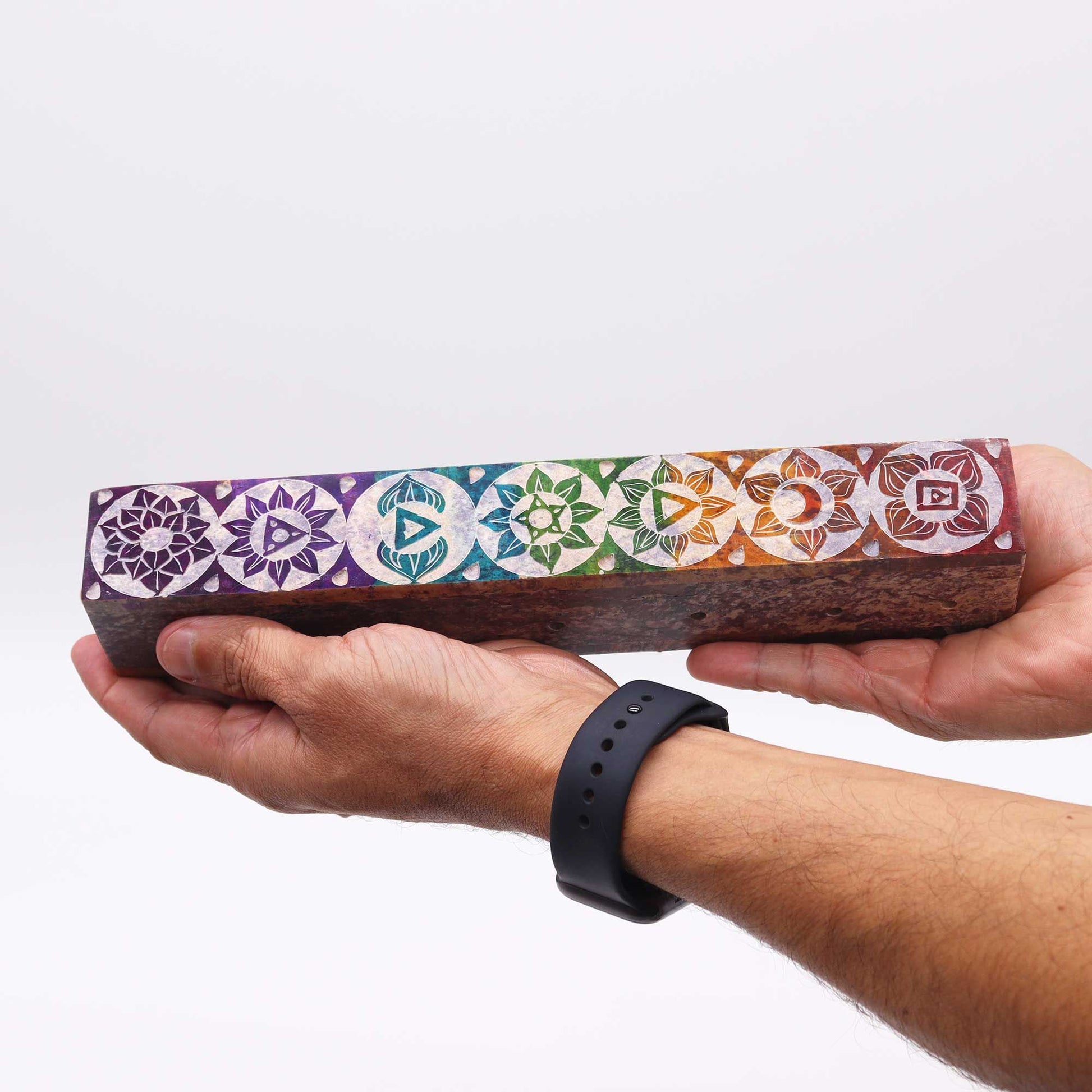 Porte-encens en stéatite — Boîte à encens chakra, 25 cm — vue 2